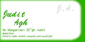judit agh business card